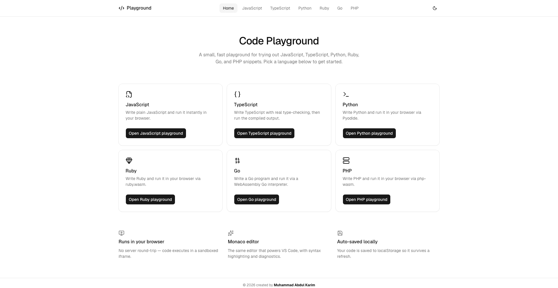 Code Playground
